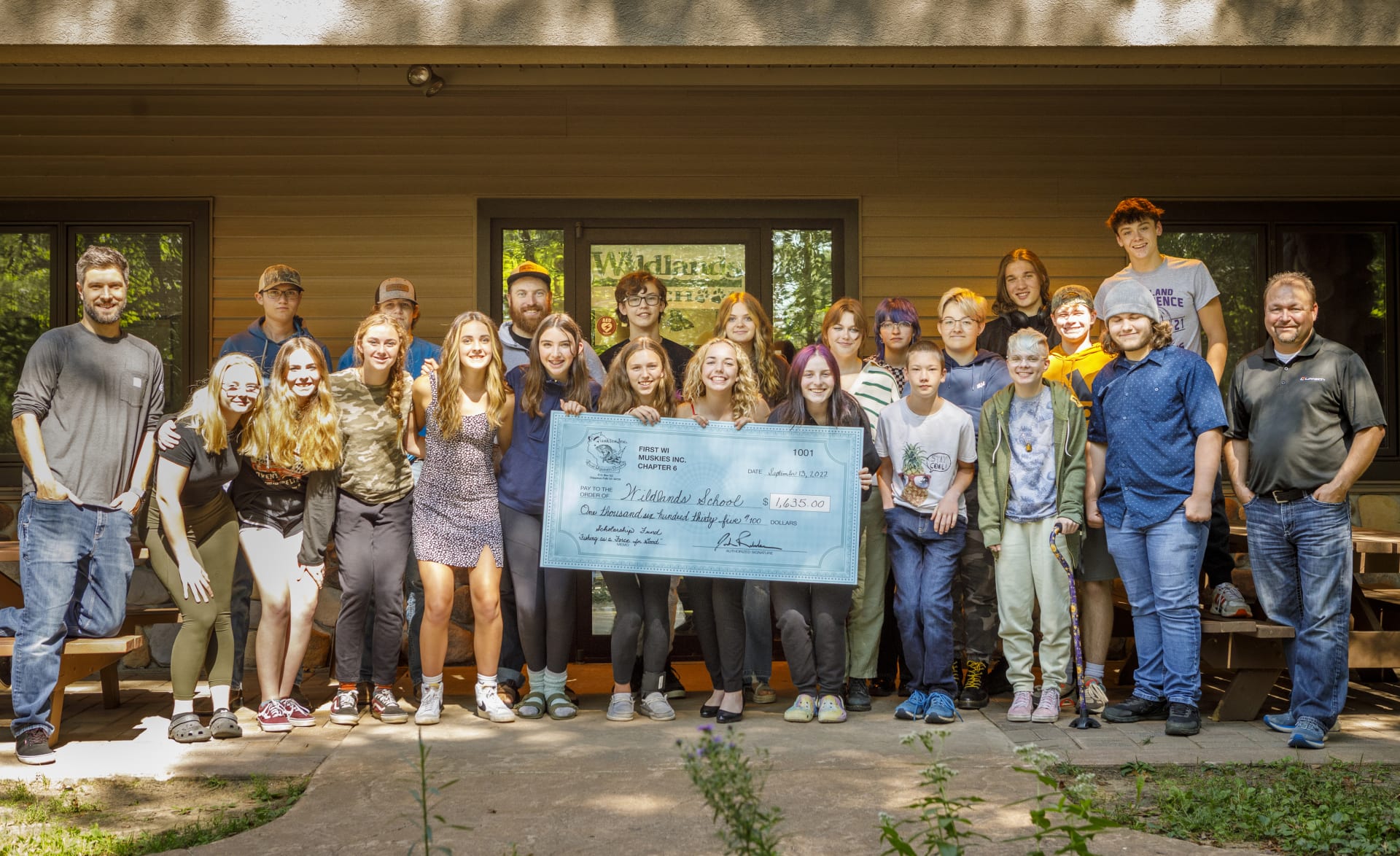 Wildlands Donation Group Photo Lippert Check